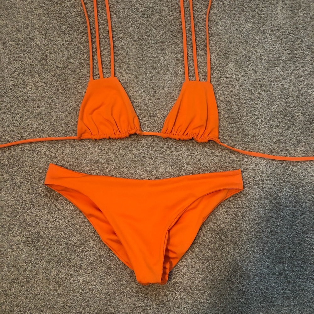 Orange designer bikini